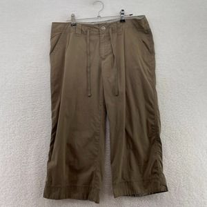 Eddie Bauer Womens Pants size 8 Cropped Outdoor Brown hiking straight leg
